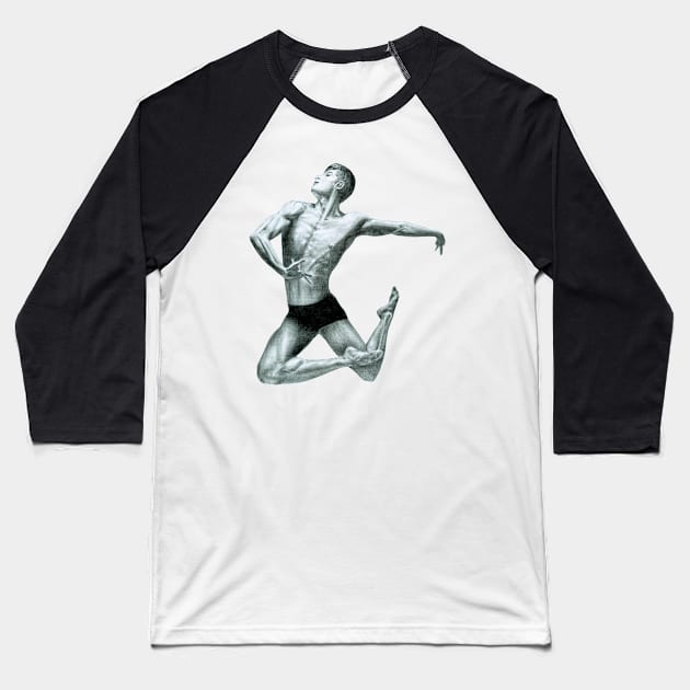 Dancer in Flight 2 Baseball T-Shirt by WaterGardens